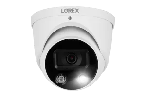 Lorex 4K IP Wired Dome Security Camera with Smart Deterrence and Smart Motion Detection