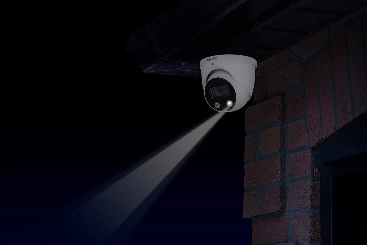 Lorex 4K IP Wired Dome Security Camera with Smart Deterrence and Smart Motion Detection