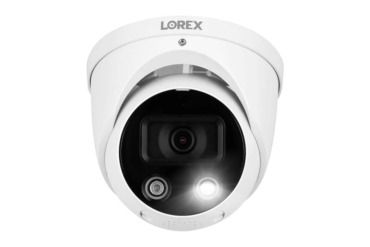 Lorex 4K IP Wired Dome Security Camera with Smart Deterrence and Smart Motion Detection