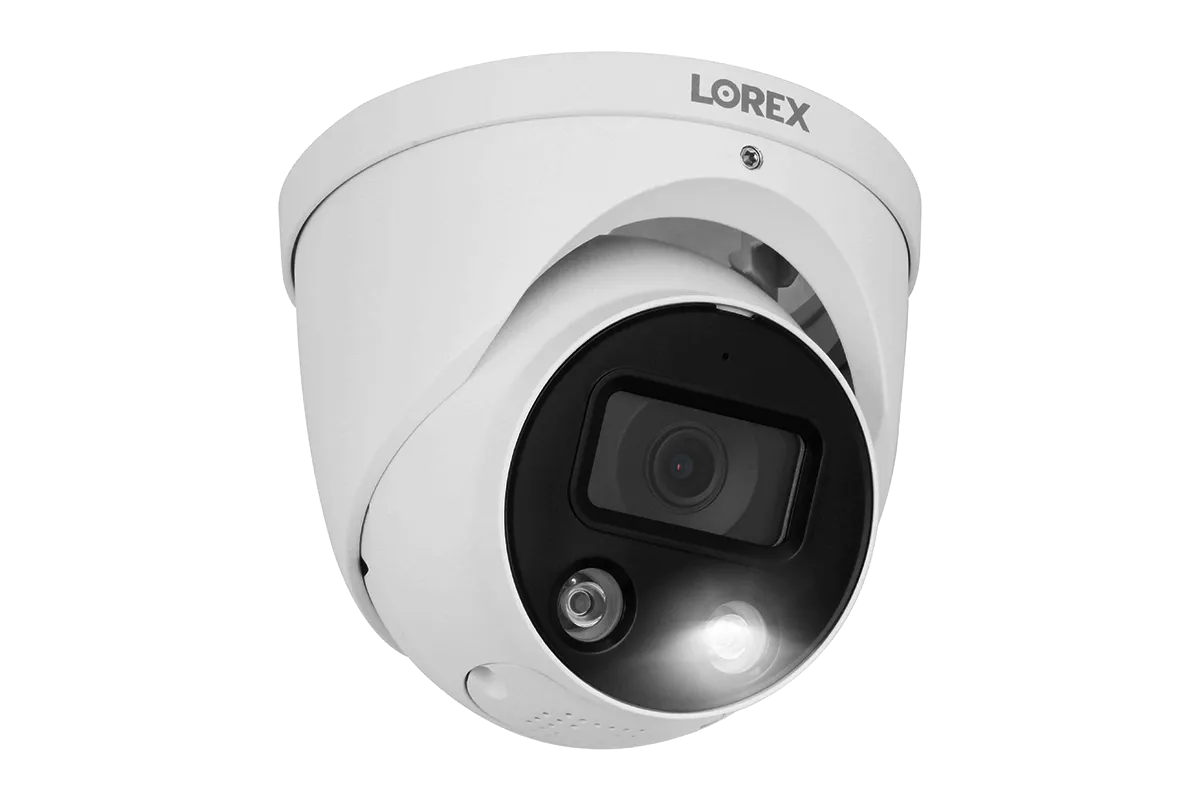 Lorex 4K IP Wired Dome Security Camera with Smart Deterrence and Smart Motion Detection