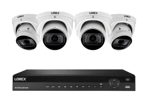 Lorex Elite Series NVR with N4 (Nocturnal Series) IP Dome Cameras - 4K 16-Channel 4TB Wired System