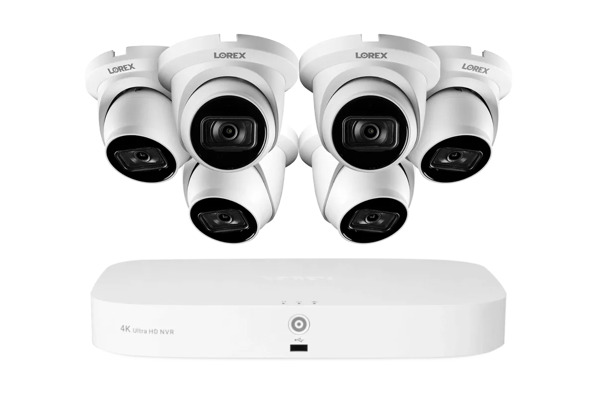 Lorex Fusion Series 4K 16 Camera Capable (8 Wired   8 Fusion Wi-Fi) 2TB Wired NVR System with A14 IP Dome Cameras