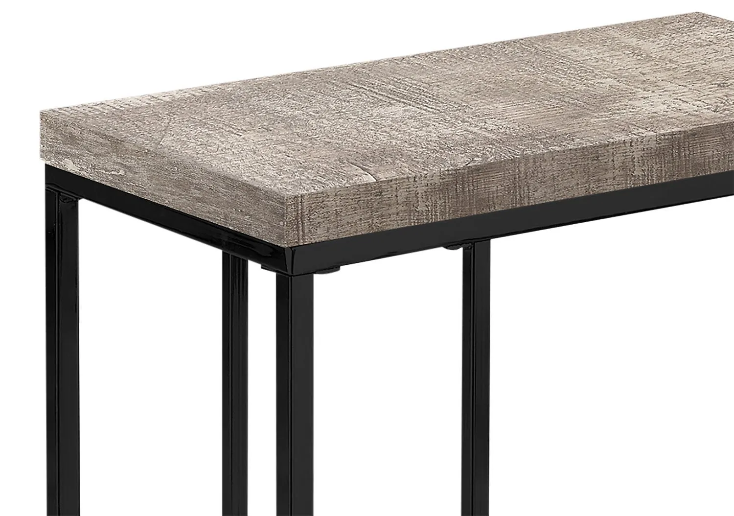 Lucena Reclaimed Wood-Look Chairside Table - Taupe