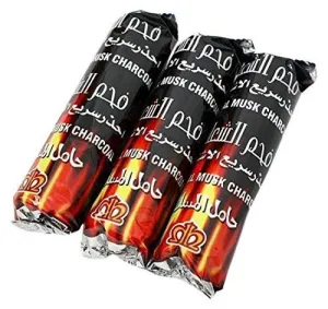 Magic Charcoal Tablets for Burning Dhoop Oudh Bakhoor and Loban (Pack of 3 (30 Tablets)