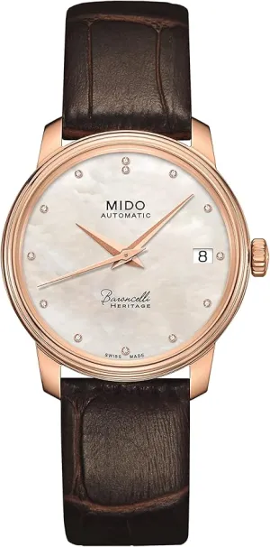 Mido Women's Baroncelli III 33mm Automatic Watch M0272073610600