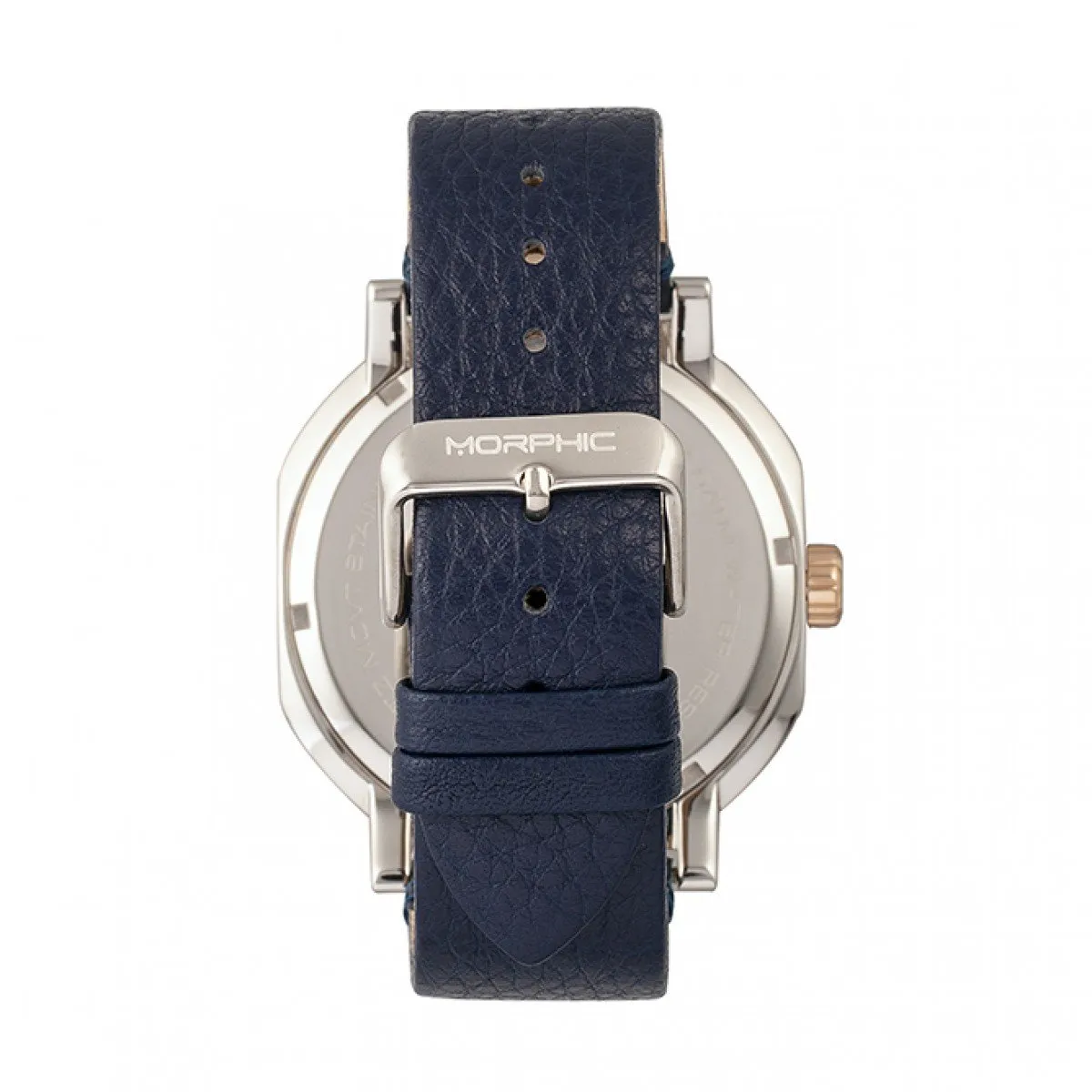 Morphic M62 Series Leather-Band Watch w/Day/Date