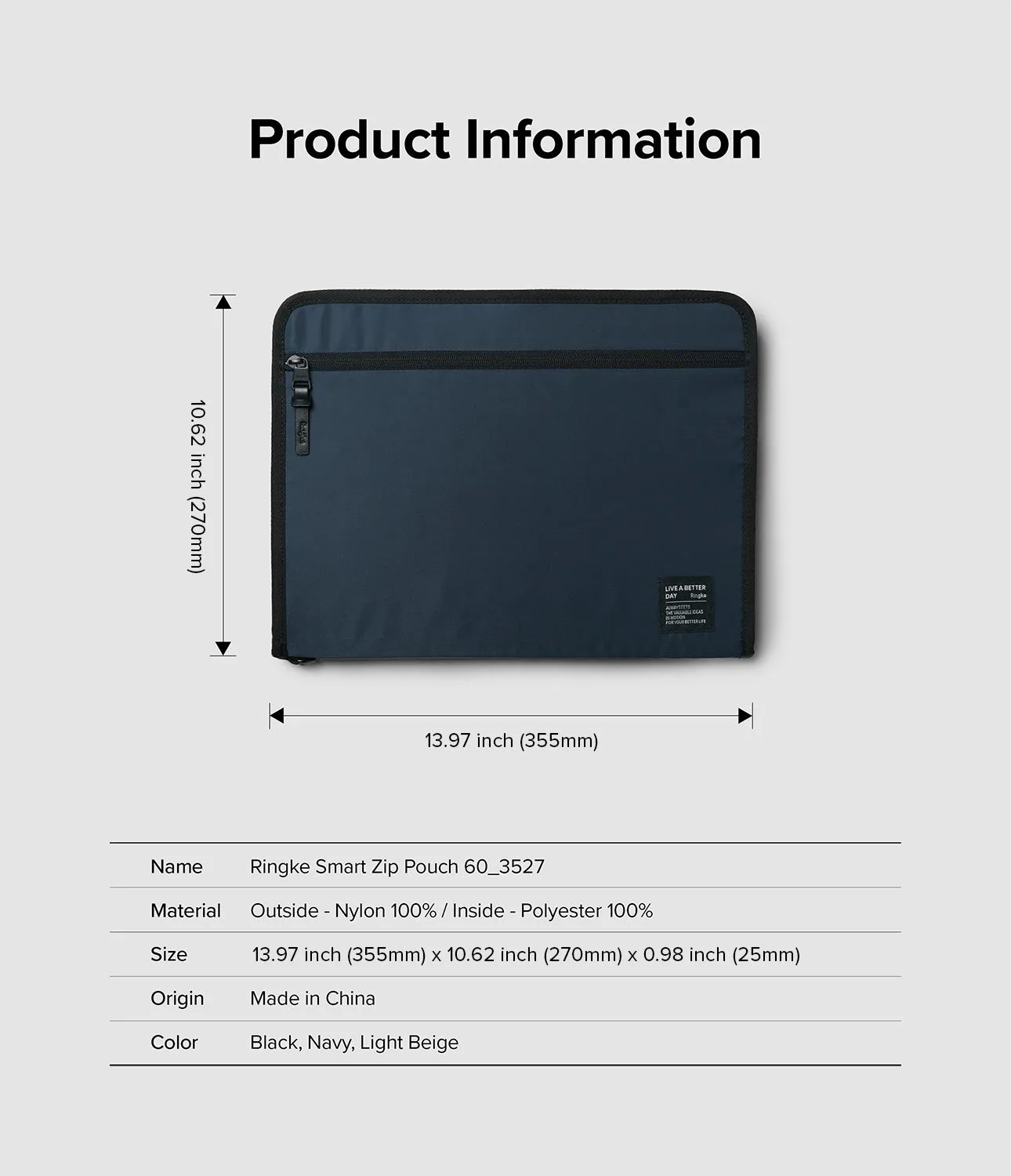 Pad Pouch | Smart Zip Pouch