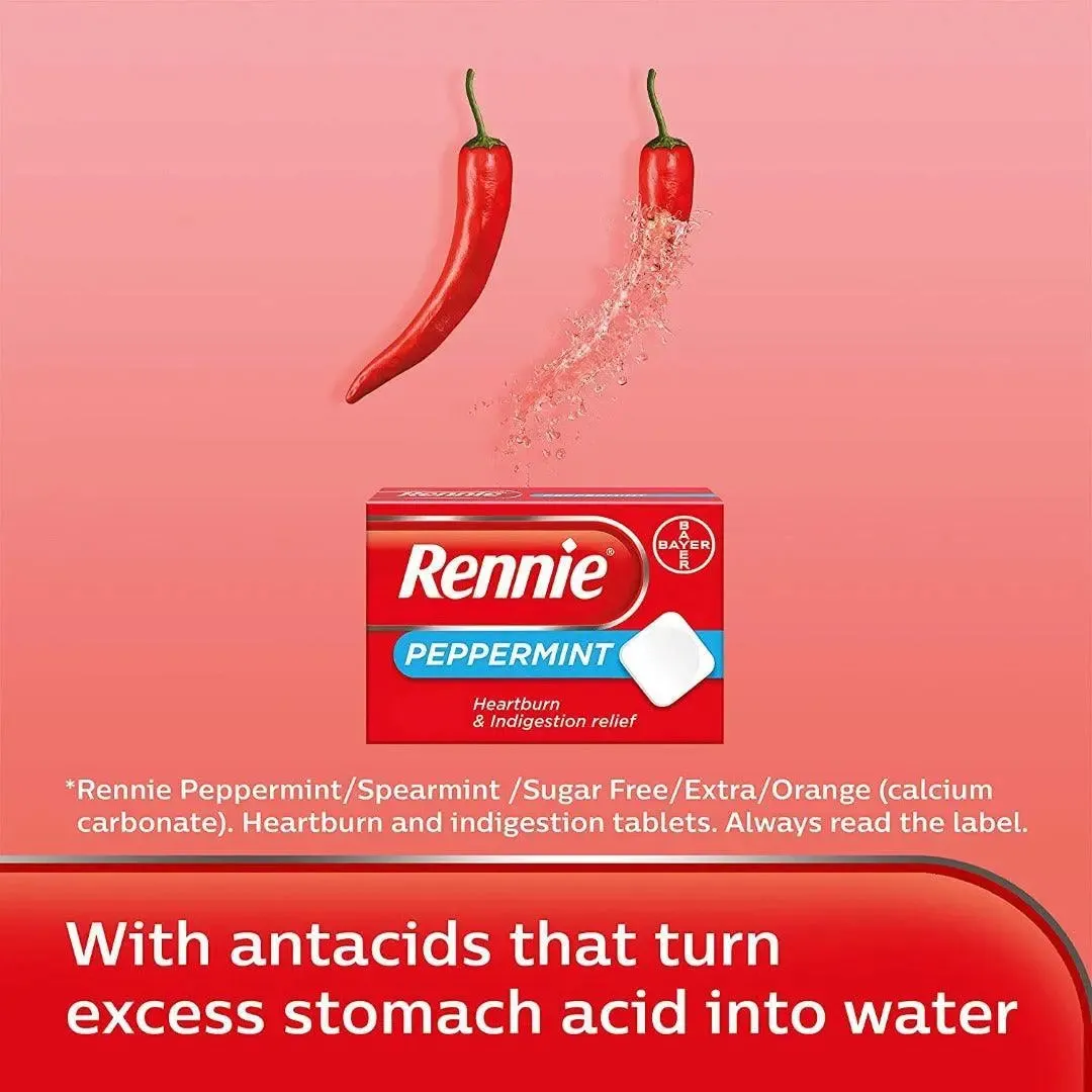 Rennie Peppermint Tablets, 72 Tablets