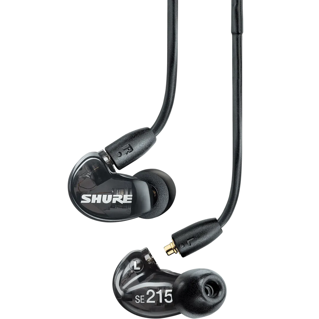 Shure SE215-K Earphones with Dynamic MicroDriver and Detachable Cable (Black)
