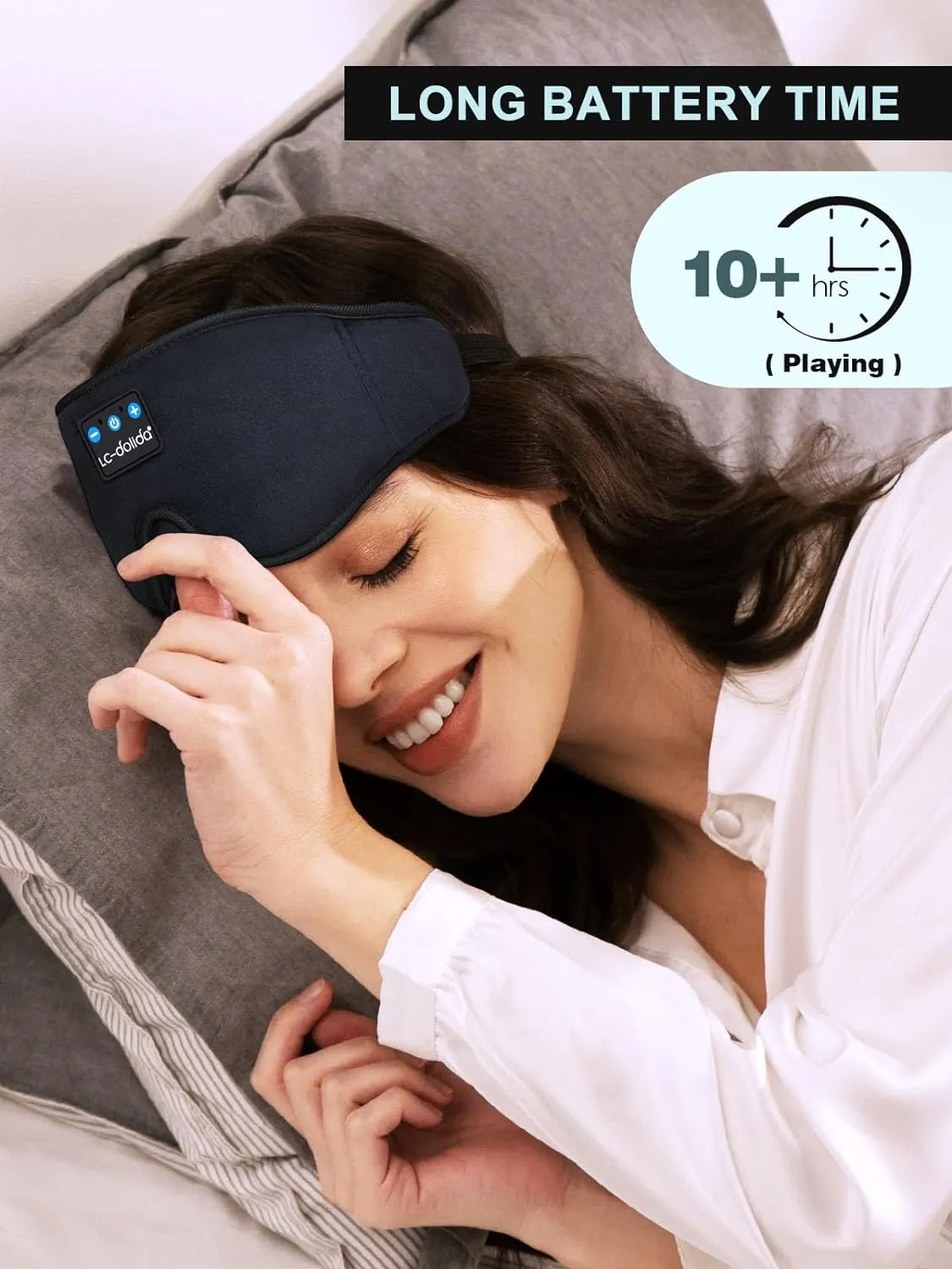Sleep Mask with Bluetooth Headphones Bluetooth Sleep Mask Sleep Headphones,3D Eye Mask for Sleeping Mask Music Sleeping Headphones for Side Sleepers Meditation Gifts Gadgets for Men Women