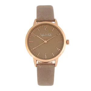 Sophie and Freda Vancouver Leather-Band Watch - Tan
