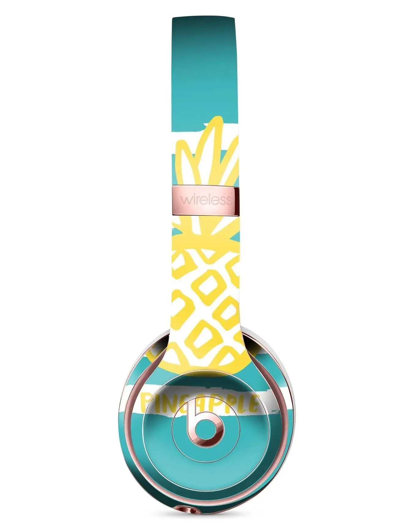 Striped Mint and Gold Pineapple Full-Body Skin Kit for the Beats by