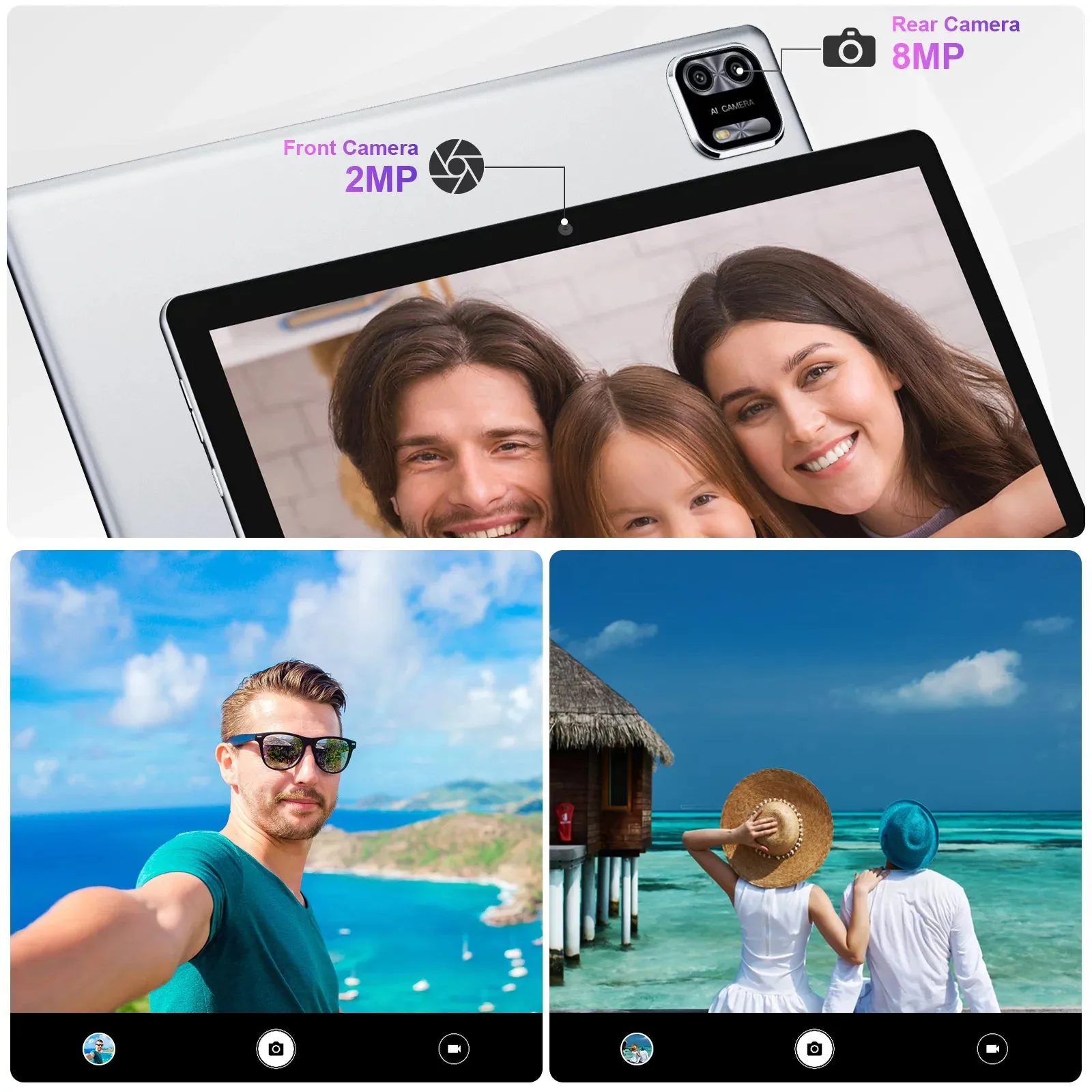 Tablet 10 Inch Android Tablets丨 Android 12 Tablet,3Gb RAM 64GB ROM,2MP 8MP Camera,1280X800 IPS Google Tablets,Quad-Core Processor Tablets,6000Mah Long Lasting Battery