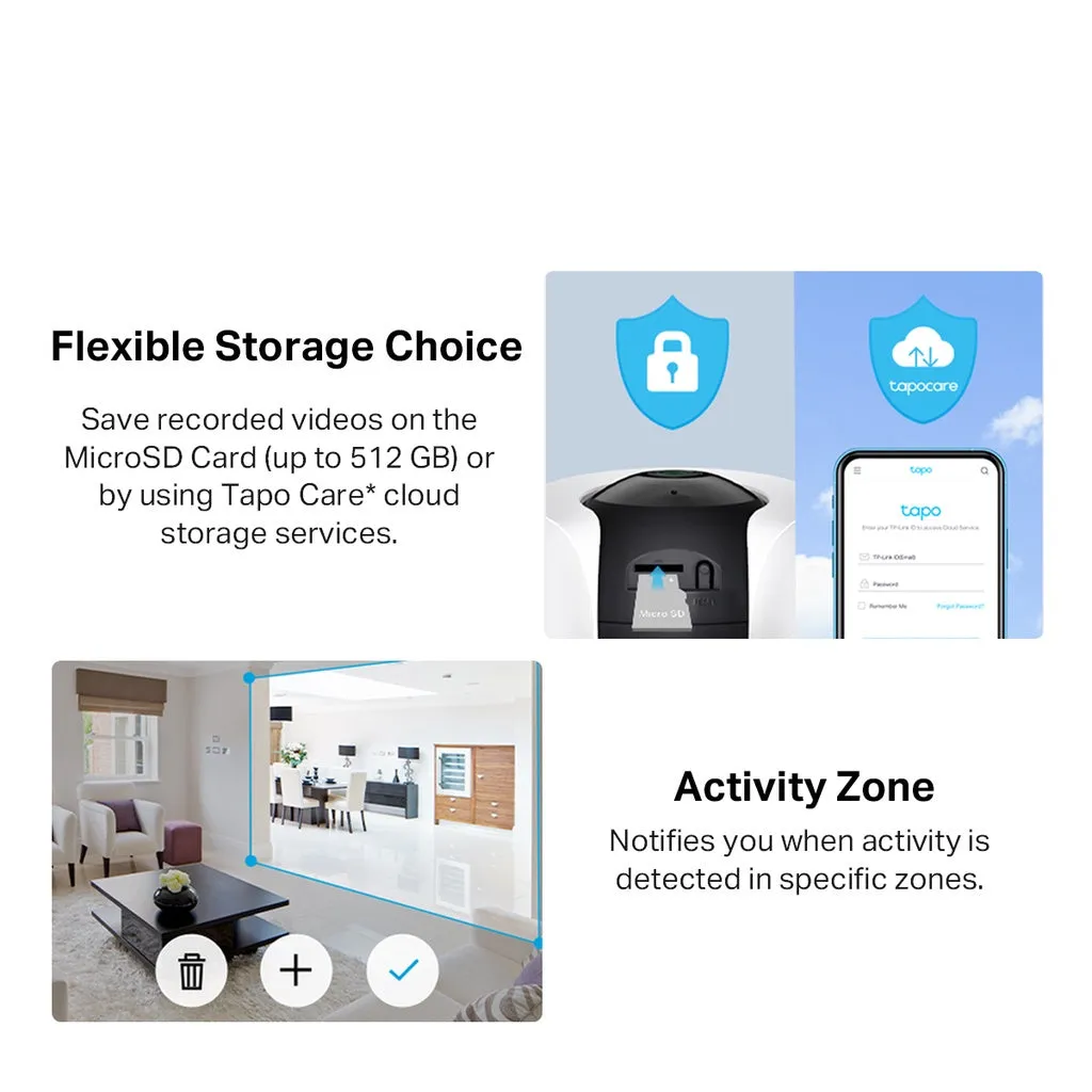 TP-Link Tapo C225 2K QHD / 4MP / F1.6 Aperture Pan & Tilt Smart AI Home Security Wi-Fi Surveillance IP Camera [2-Year Warranty]