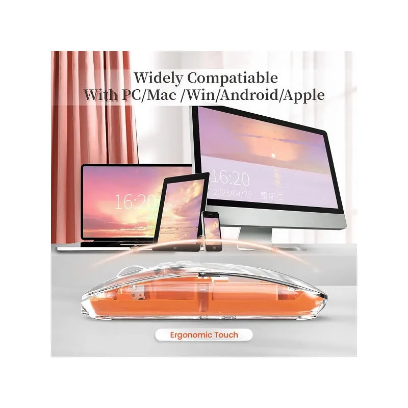 Transparent Wireless Rechargeable Mouse -Ab-Dn26
