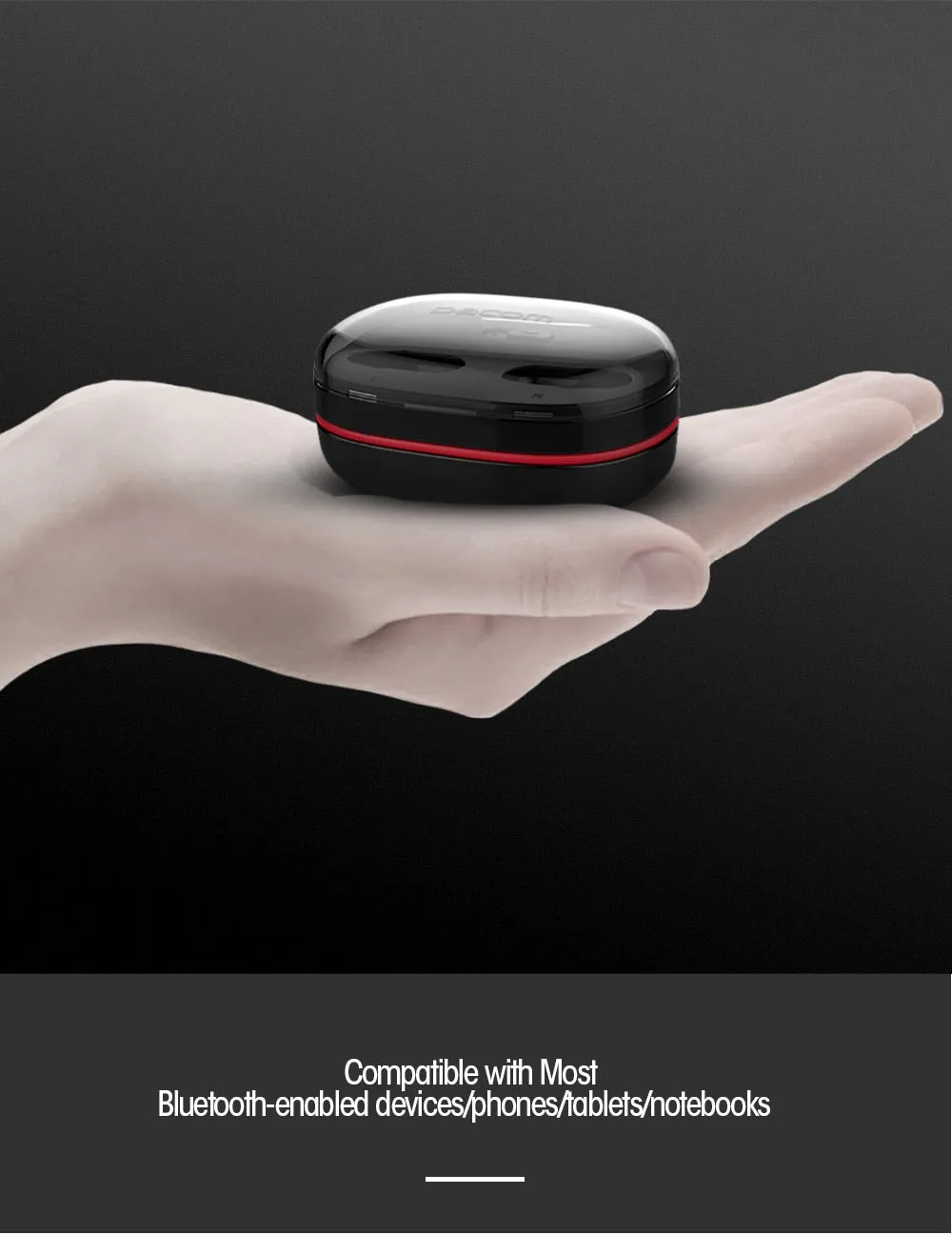 Wireless Mini Earbuds Twins Headset Stereo Bluetooth Earphone  Headphones with 1100mAh Box