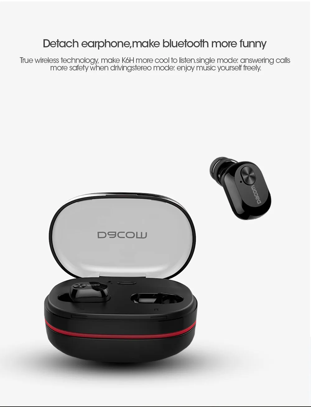 Wireless Mini Earbuds Twins Headset Stereo Bluetooth Earphone  Headphones with 1100mAh Box