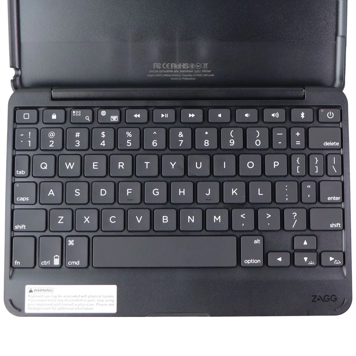 ZAGG Folio Case with Backlit 7 Color Keyboard for iPad Mini 5th Gen - Black